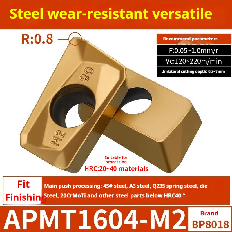 2037-CNC milling cutter APMT1135 special carbide 1604 milling cutter for cast iron r0.8 rough milling coated inserts Shandong Denso Pricision Tools Co.,Ltd.